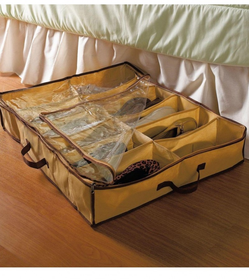 12 Shoe Under Bed Storage Rack Organizer - Shoe Rack