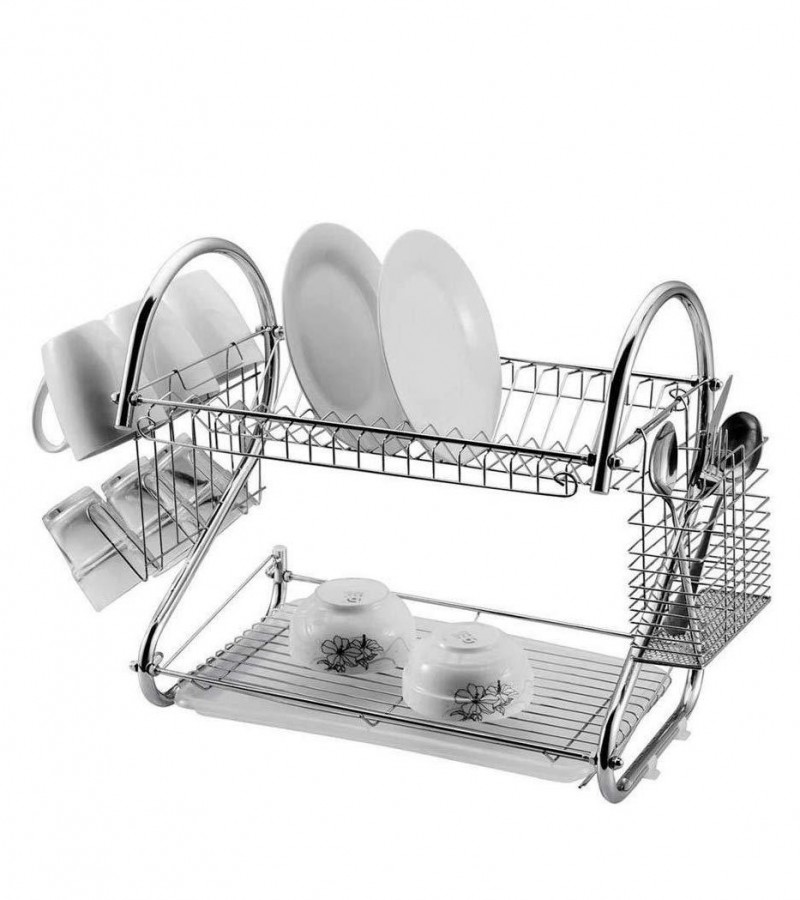 2 Layer Dish Drainer Stainless Steel Plate Rack - Sale price - Buy ...