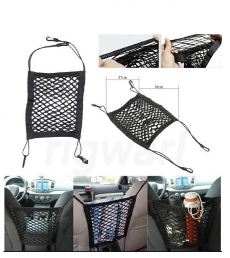 30*25cm Car Organizer Seat Back Storage Elastic Car Mesh Net Bag