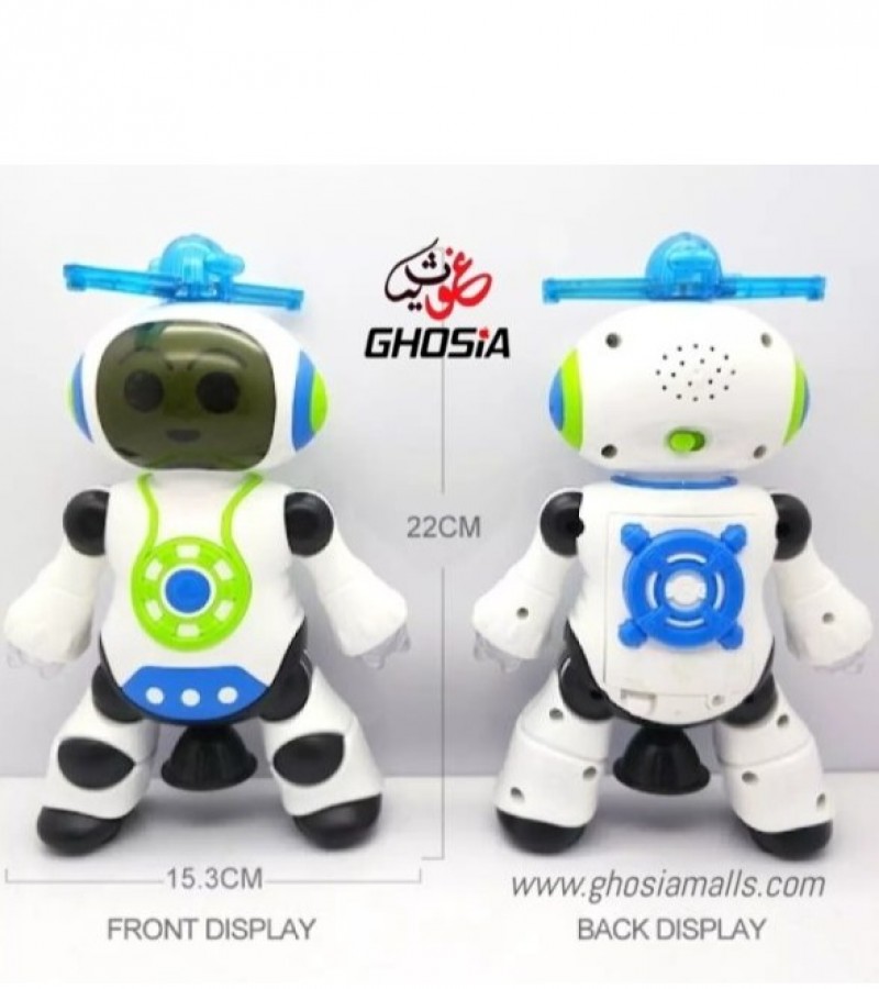 360° Rotation Toy Robot For Kids With Music And Lights