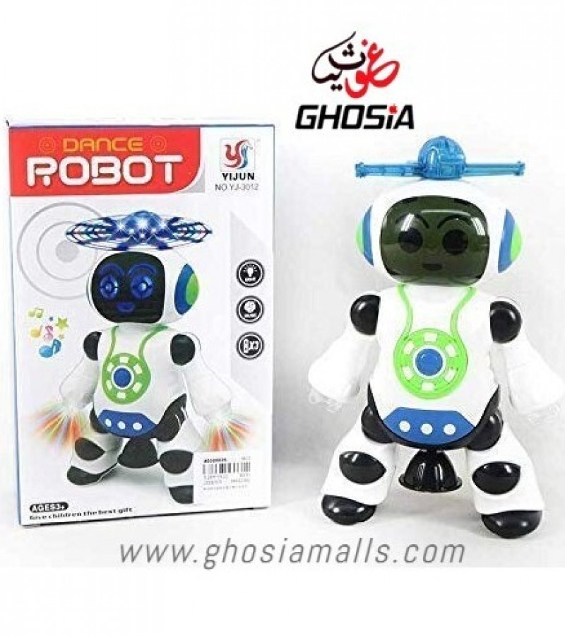 360° Rotation Toy Robot For Kids With Music And Lights