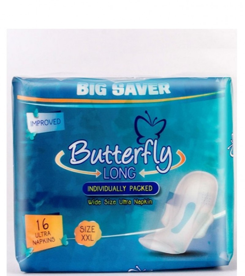 Butterfly Long Ultra Big Saver Pads16 Pcs Sale Price Buy Online In   Butterfly Long Ultra Big Saver Pads16 Pcs 326066 