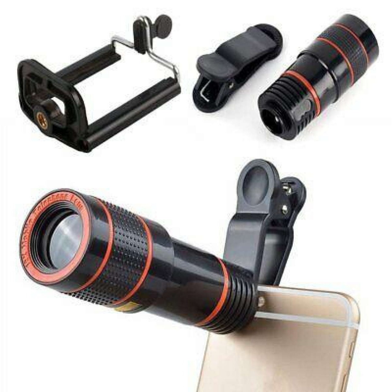 Clip-on 8x Zoom Mobile Phone Telescope Lens HD Telescope Camera Lens For Universal Mobile Phone for