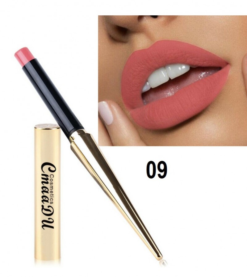 CMAADU BEAUTY VELVET MATTE LIPSTICK PENCIL WATERPROOF LONG LASTING LIP MAKEUP (N0 :09)