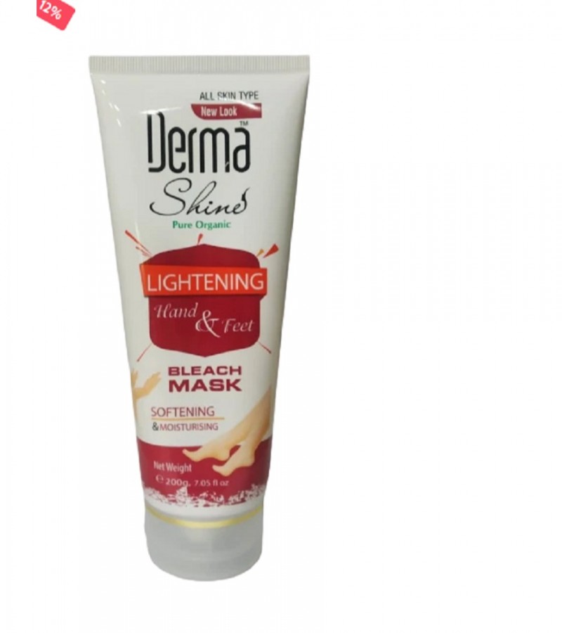 derma shine hand and feet lightening bleach mask