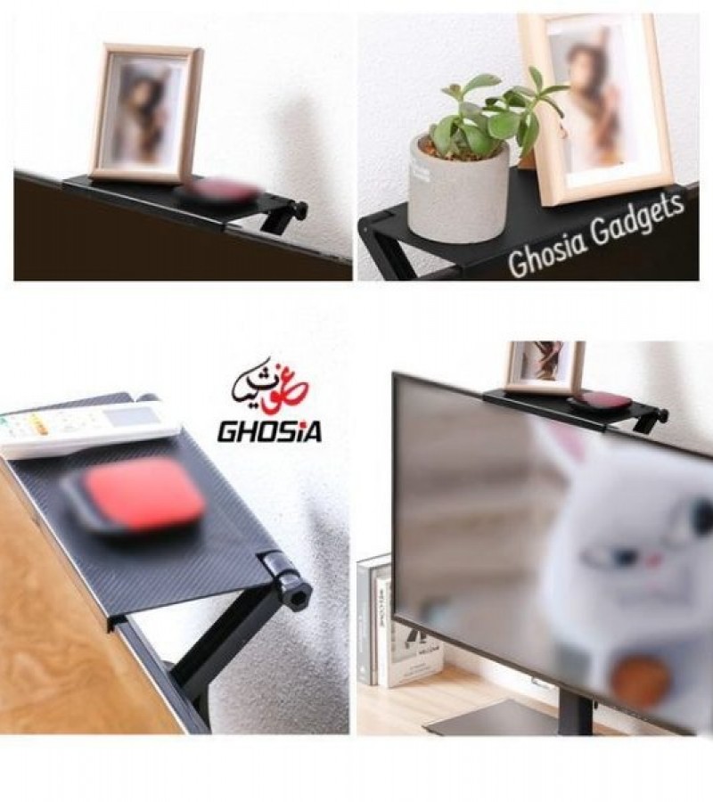 Screen Top Shelf- Mini Adjustable Shelf For TV Screen, And Monitors Top Organizer Shelf