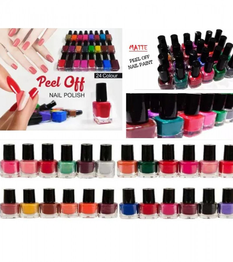 Pack Of 6 Attractive Colors Peel Off Nail Paint - Best Quality Nail Polishes