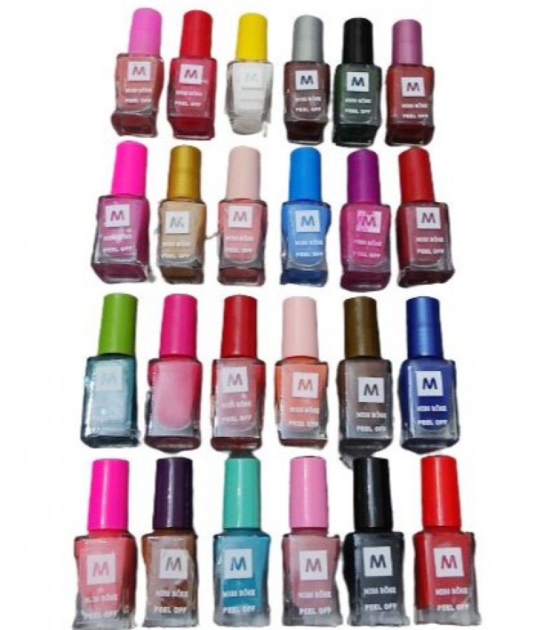 Pack Of 6 Attractive Colors Peel Off Nail Paint - Best Quality Nail Polishes
