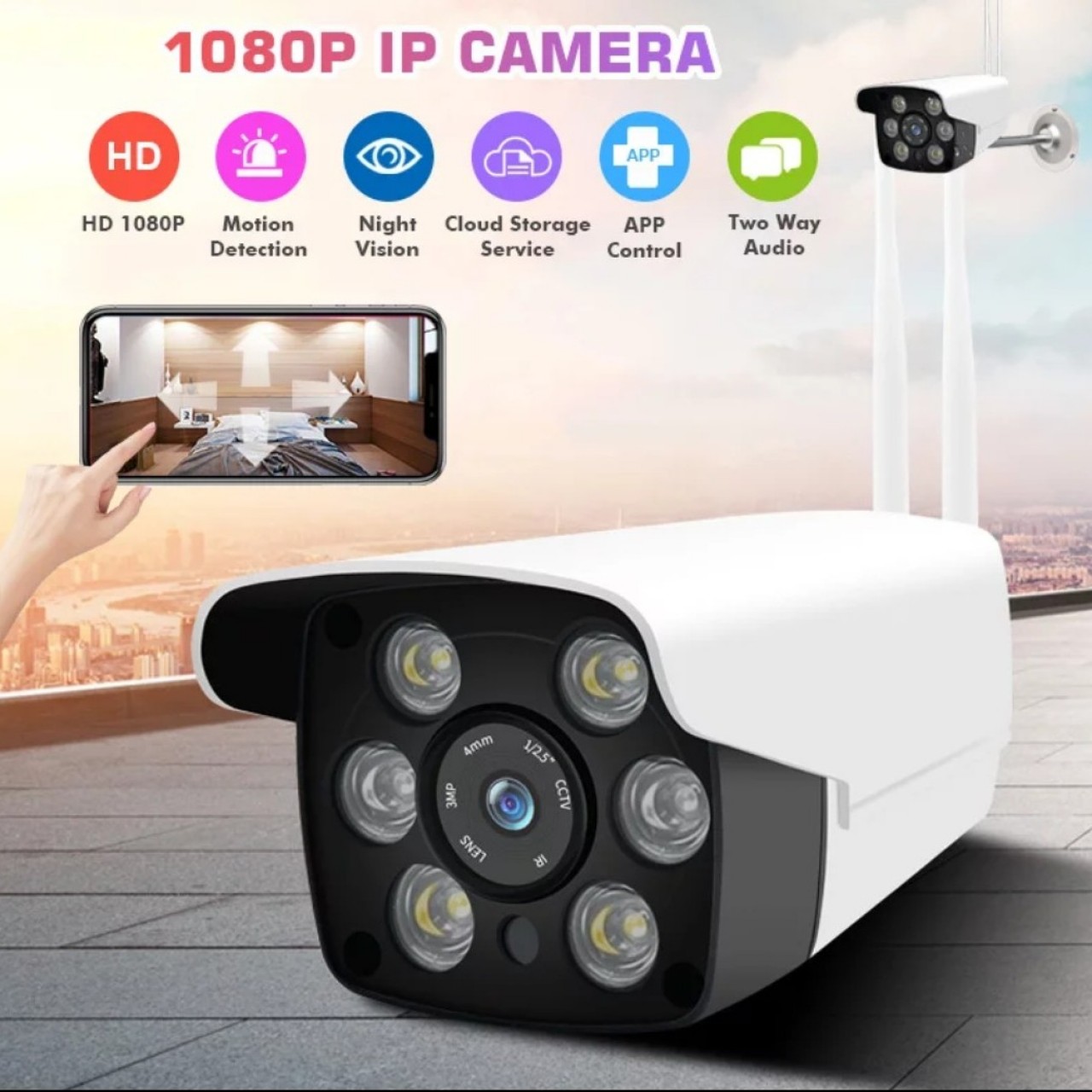 wifi outdoor camera with led light