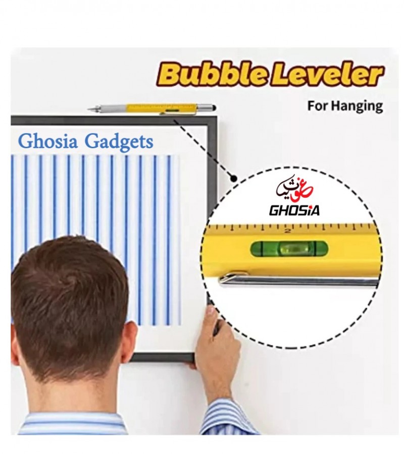 7 in 1 Multifunction Pen with Screwdriver, Bubble level, Ruler and Stylus– KN-469
