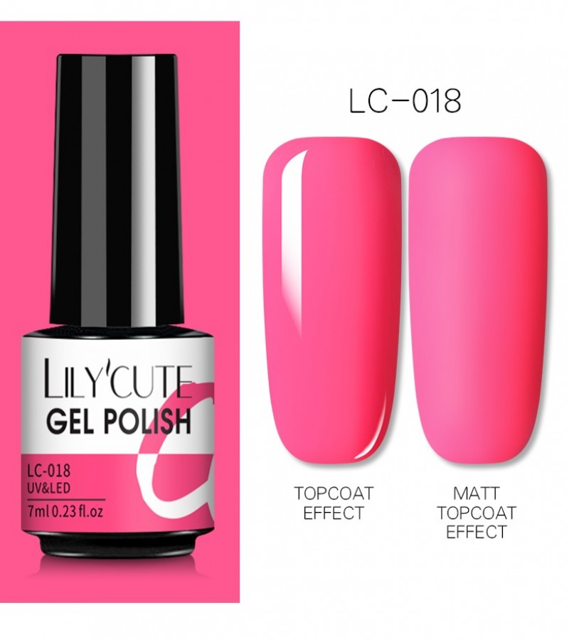 LILYCUTE 7ml Gel Nail Polish For Nails Semi Permanent Soak Off Gel UV LED (NO:18)