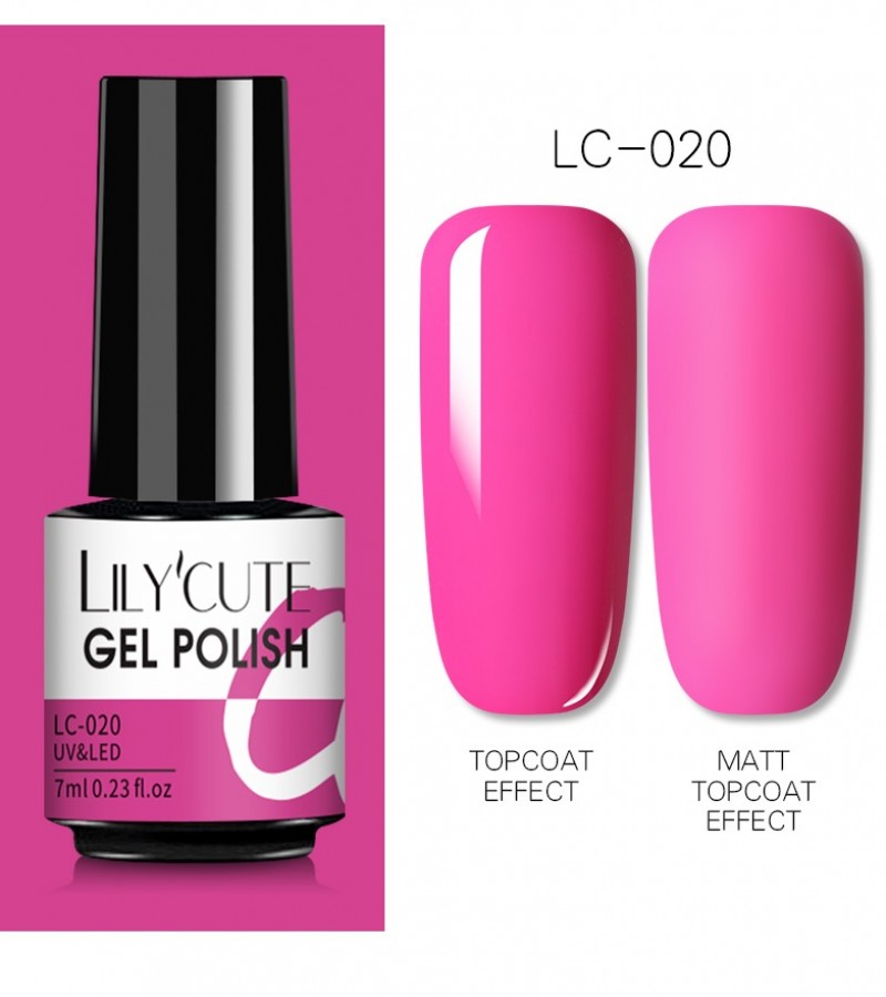 LILYCUTE 7ml Gel Nail Polish For Nails Semi Permanent Soak Off Gel UV LED (NO:20)