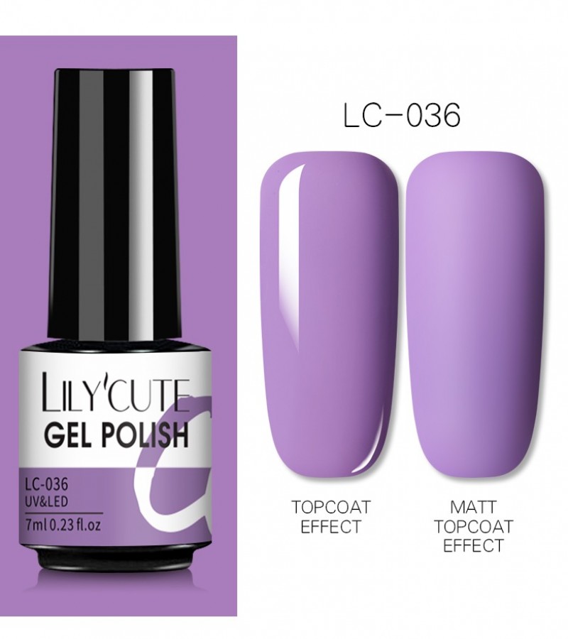 LILYCUTE 7ml Gel Nail Polish For Nails Semi Permanent Soak Off Gel UV LED (NO:36)