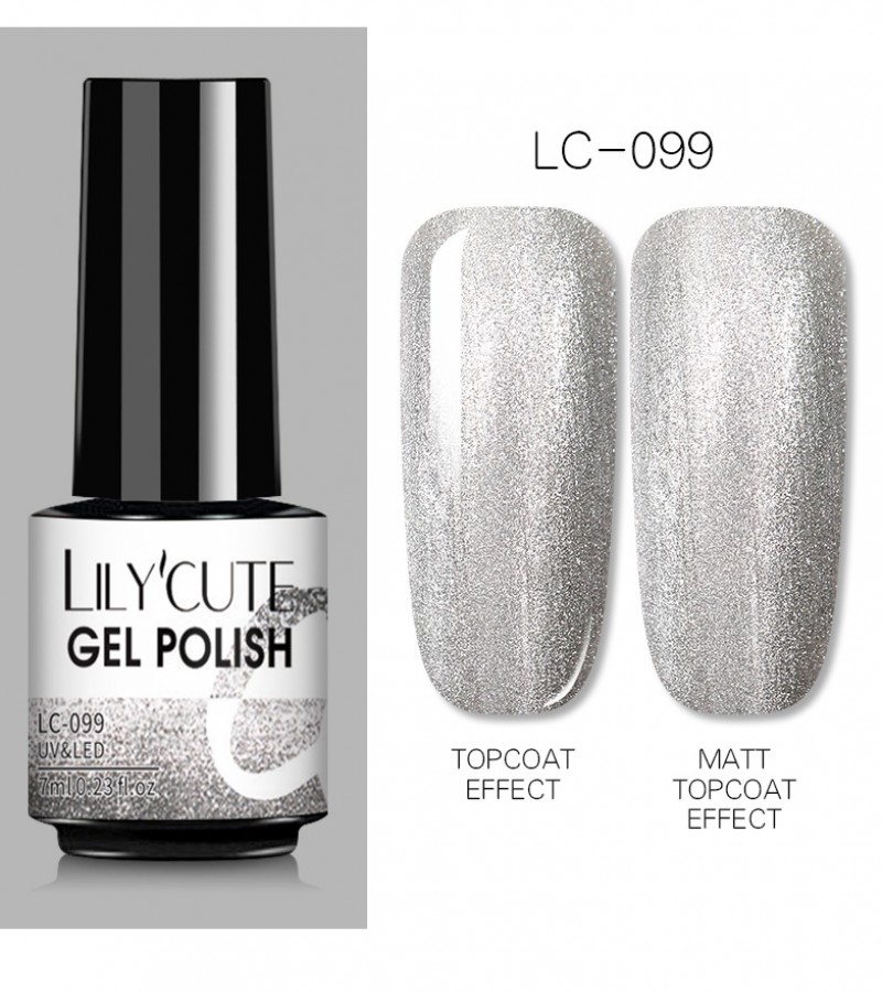LILYCUTE 7ml Gel Nail Polish For Nails Semi Permanent Soak Off Gel UV LED (NO:99)
