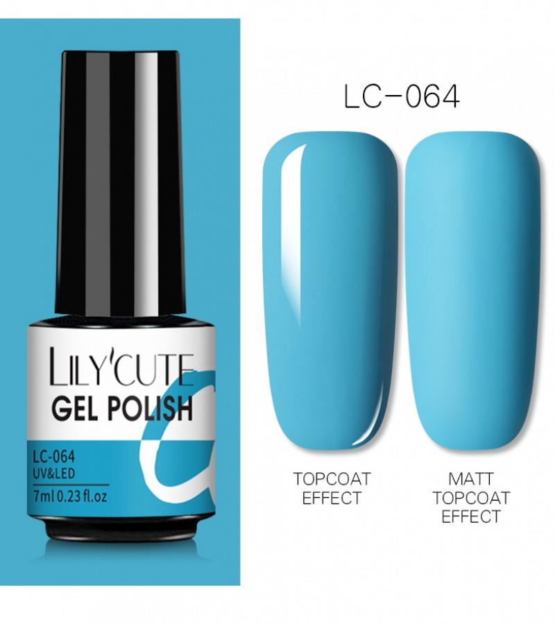 LILYCUTE 7ml Gel Nail Polish For Nails Semi Permanent Soak Off Gel UV LED(NO:64)