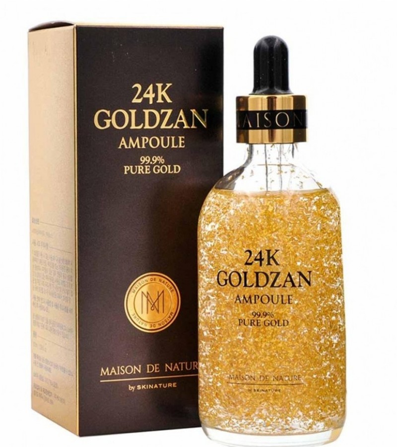 Luxury 24K GOLDZAN AMPOULE Essential Oil Professional Makeup Primer Anti-wrinkle