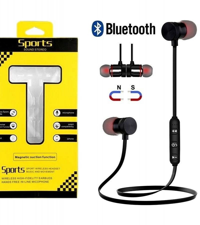 M5 Sports Magnetic Wireless Bluetooth Handsfree/Wireless headphones (Metal)
