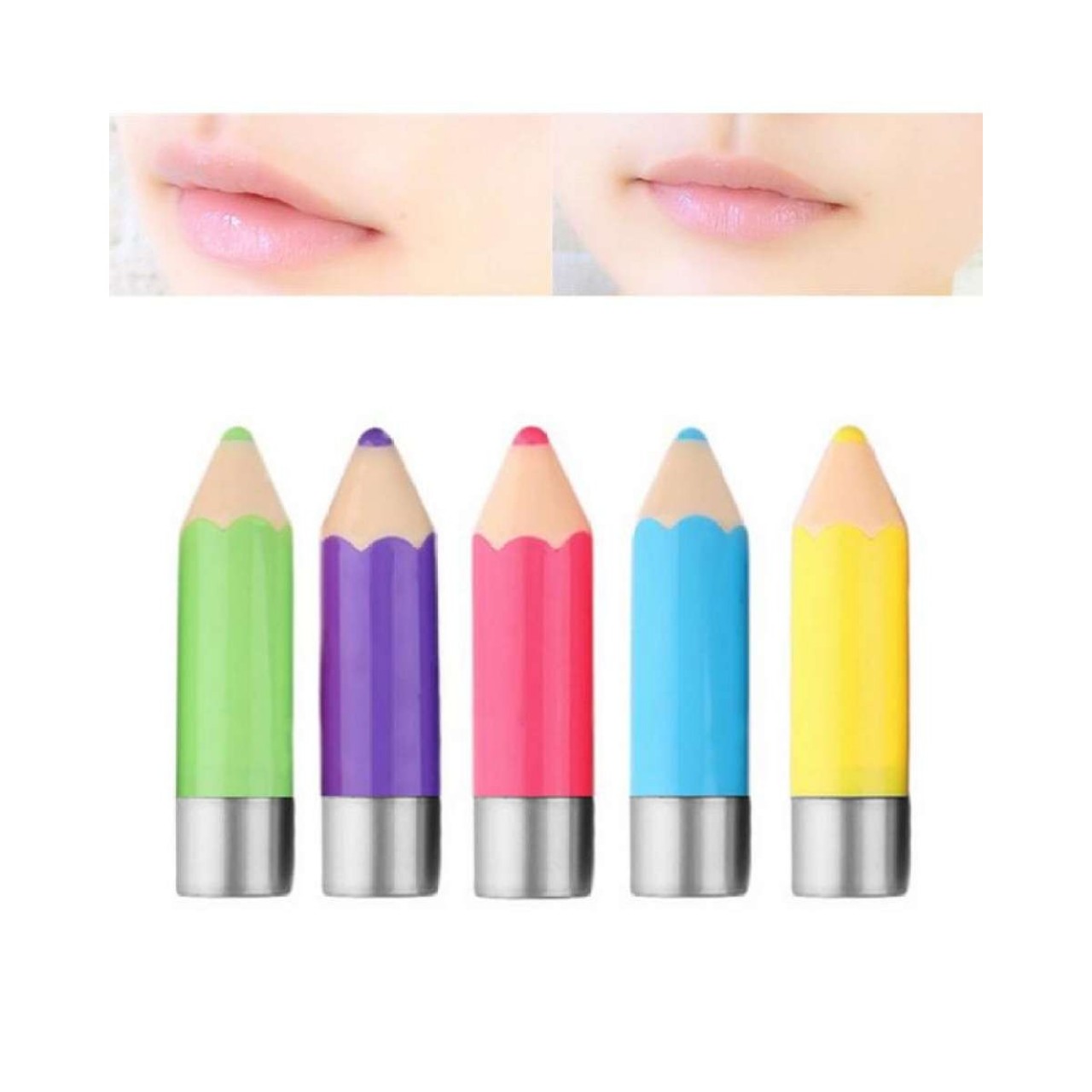 Pencil Shaped Solid Moisturizer Stick Lip Balm - Multi color