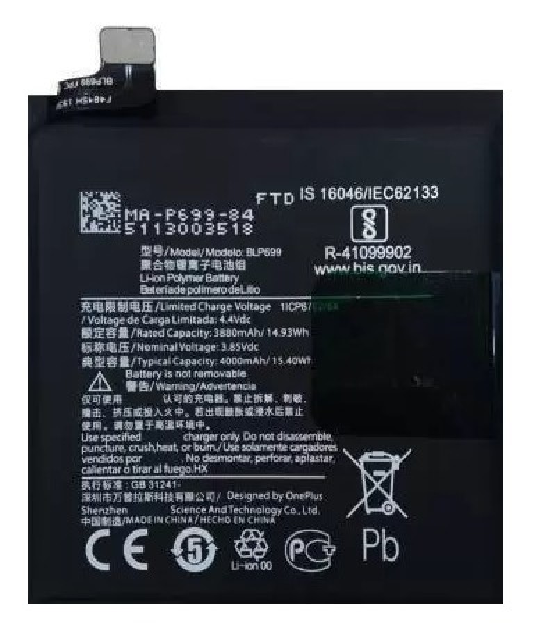 100% Original New BLP699 Battery For OnePlus 7 Pro / 1+7 Pro Capacity-4000mAh