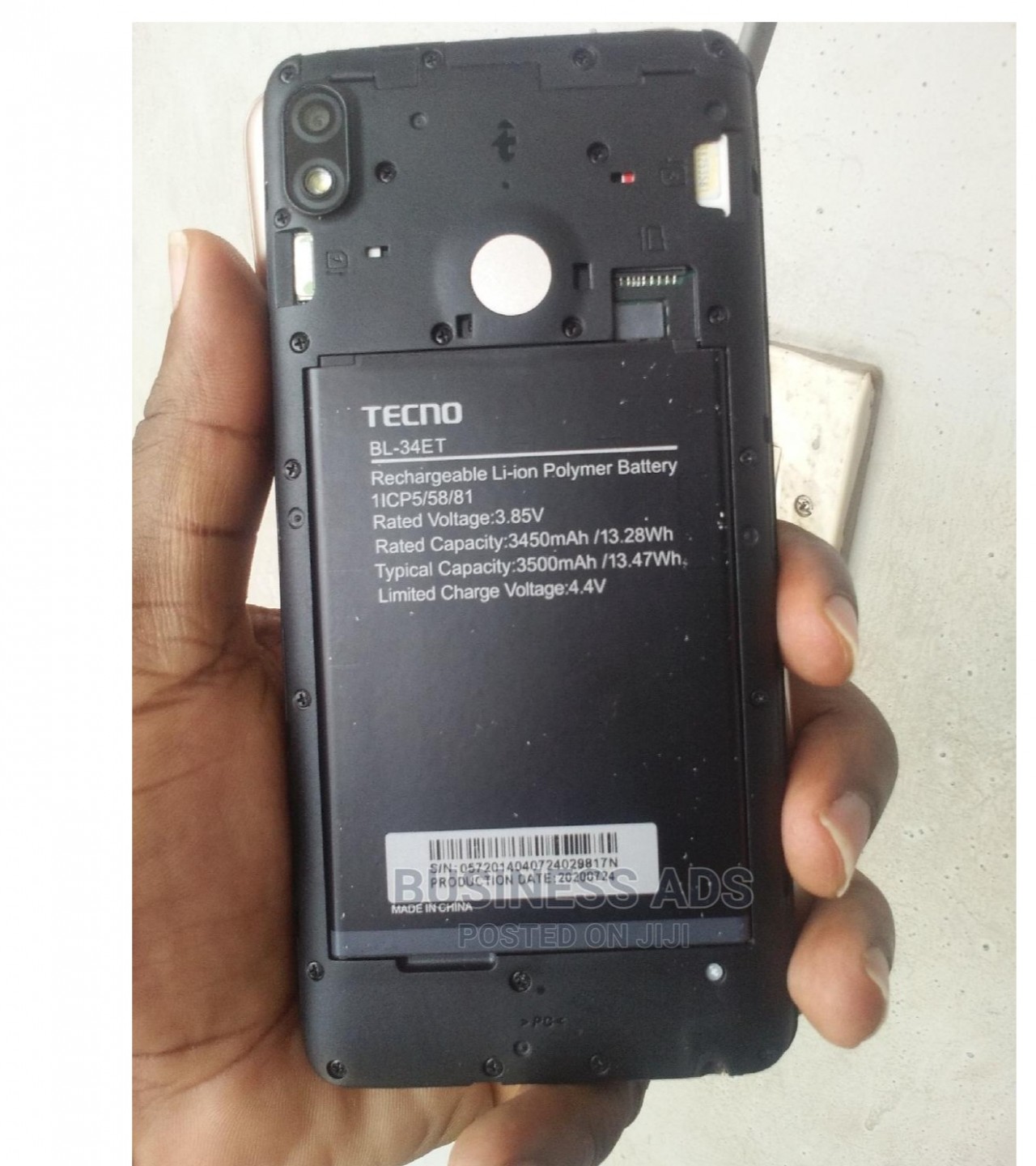 tecno pop 3 battery mah