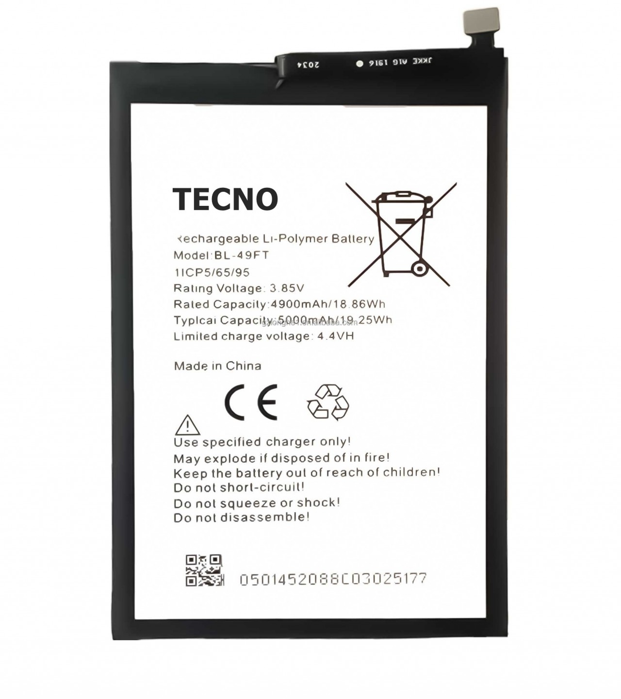 tecno spark 6 go battery model number