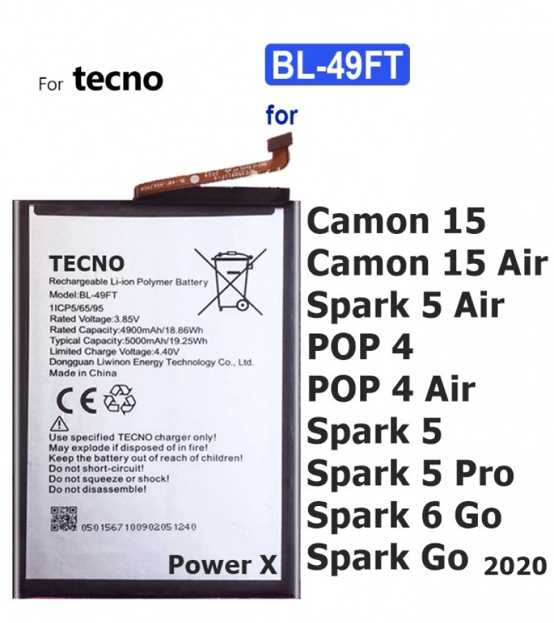 tecno spark 7 battery mah