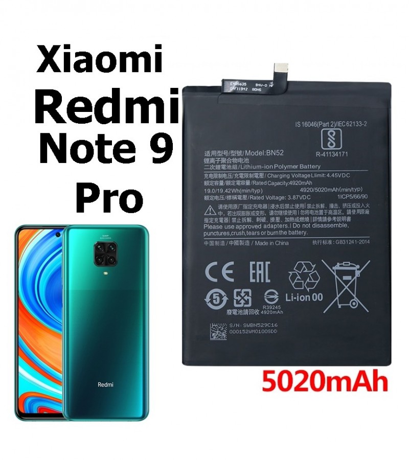 note 9 pro battery mah