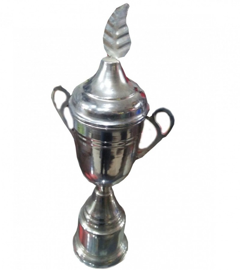 Silver Themed Trophy Cup - Steel- 18 Inches