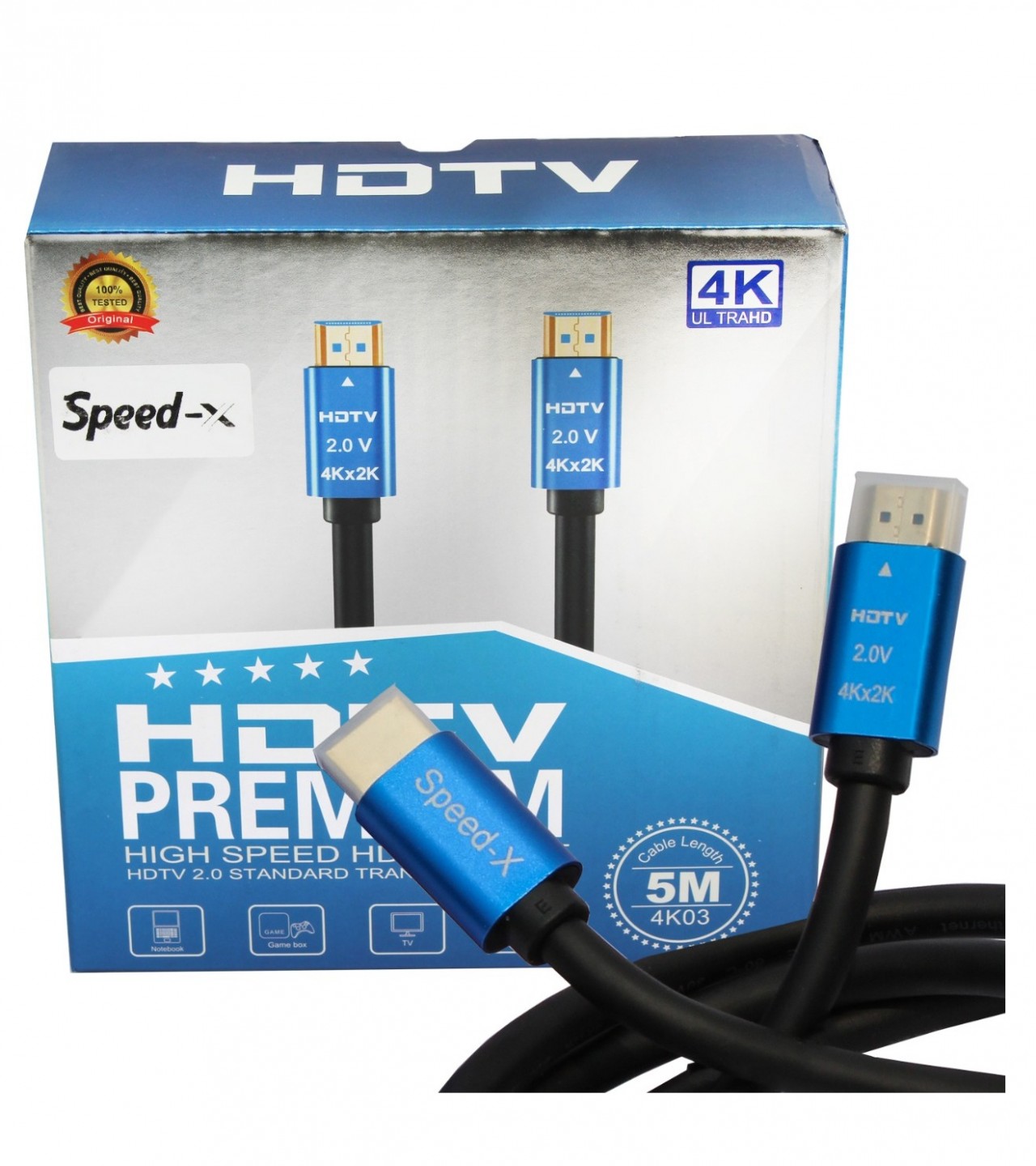 Speed-X 2.0V HDMI Premium Cable Ultra HD 4k 5m