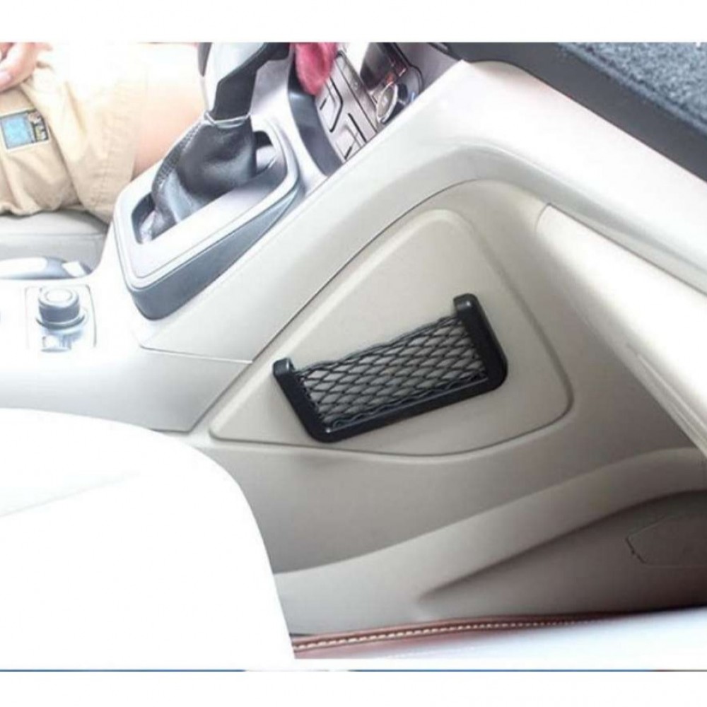 Universal Car Side Back Storage Elastic Mesh Net Bag Phone Holder Pocket Organizer