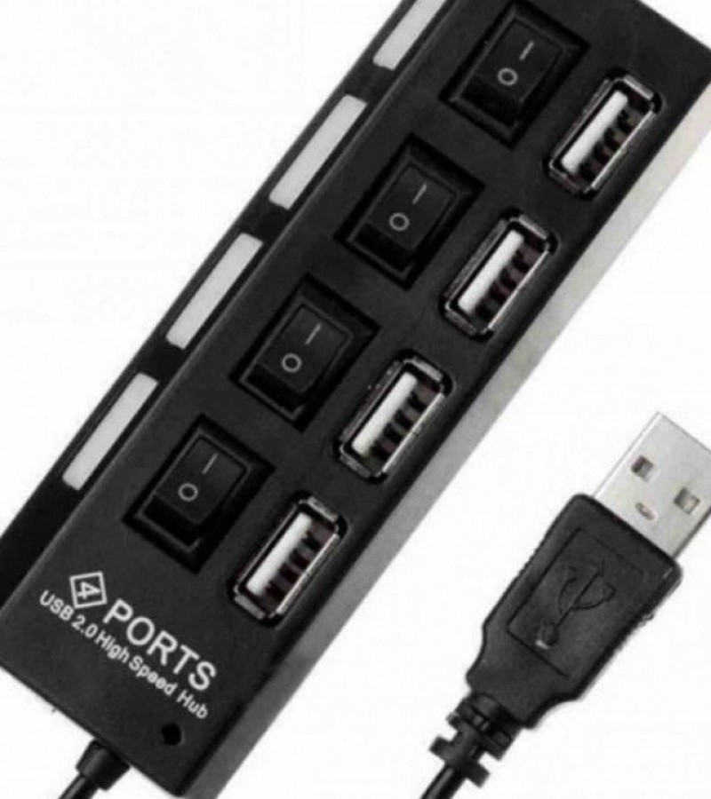USB Hub 4 Port 2.0 With Button