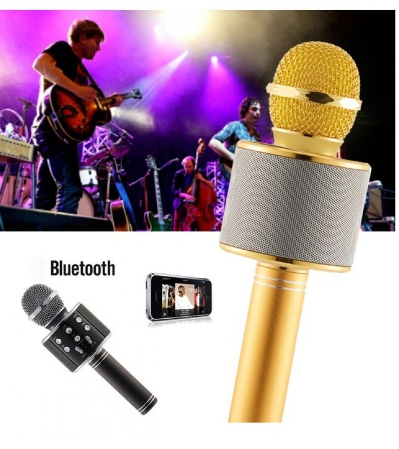 Ws-858 Wireless Handheld Usb Player Bluetooth Wireless Microphone Support Memory Card