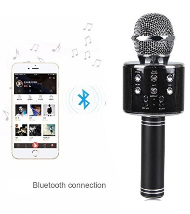 Ws-858 Wireless Handheld Usb Player Bluetooth Wireless Microphone Support Memory Card