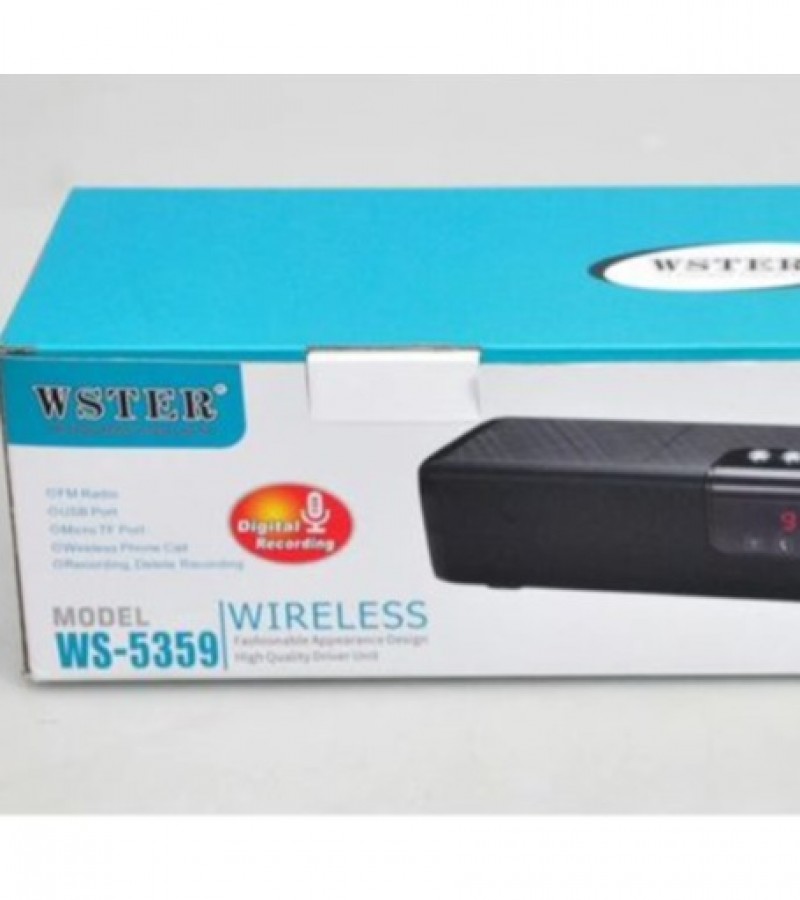 WSTER WS-5359 Portable Wireless Bluetooth Speaker Bass Digital