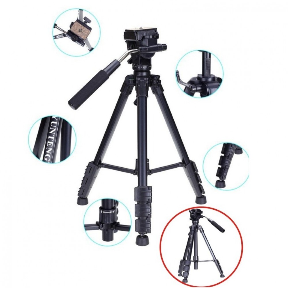 Yunteng Professional Tripod Stand VCT-691 - Black